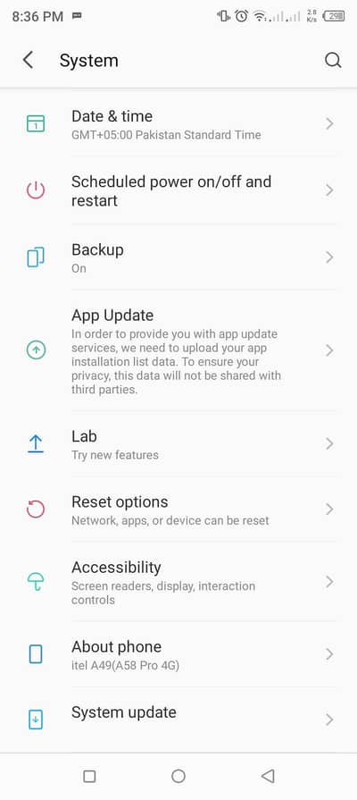 Itel A49 pro