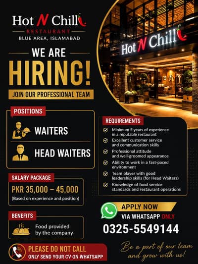 Waiters & Head Waiters