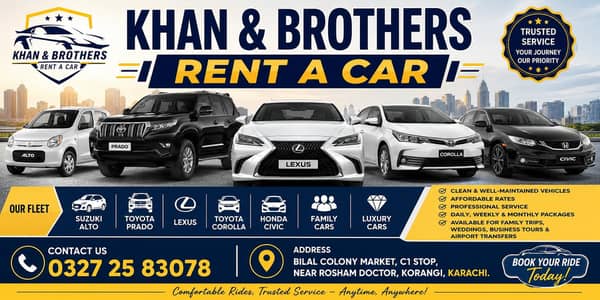 Khan and brothers rent a car