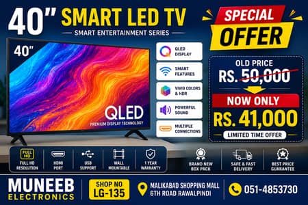  40 Inch Smart LED TV | Full HD | Brand New Box Pack