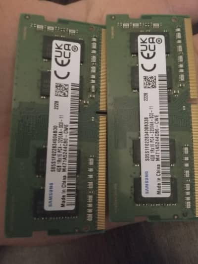 Original Samsung 4GB + 4GB DDR4 3200MHz Laptop RAM (Matching 8GB Pair)
