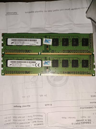 2x4GB DDR3 Ram Lenovo