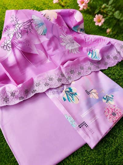 3 PC Embroidery dupata