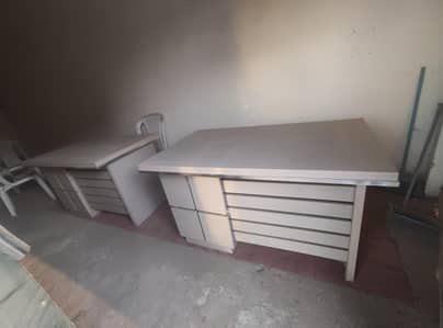 office table and glass door
