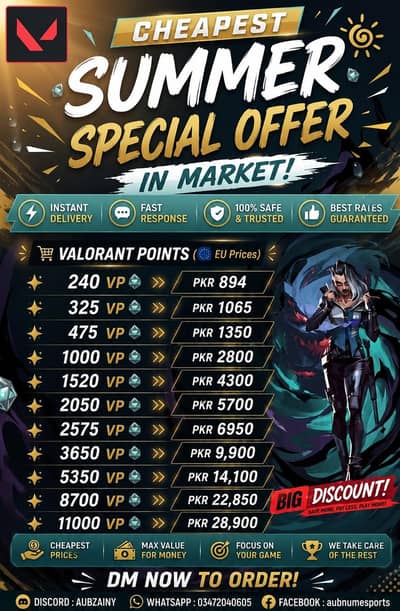 Valorant Summer deal Vp