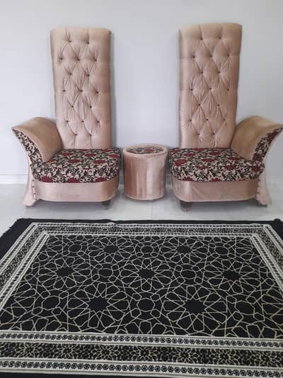 Two Long Sofa set with round  taple