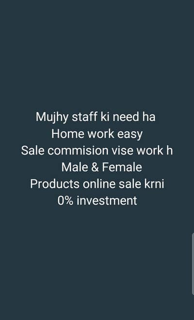 online work sale commision vise  contact me whatsapp 03094719559