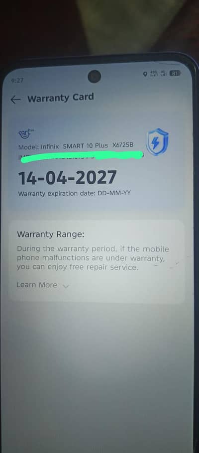 Infinix smart 10 plus 4/128