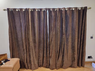 Dark Brown home curtains