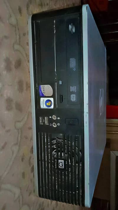 HP CPU and screen and keyboard and mouse