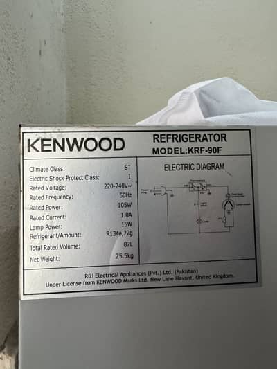 Kenwood Small  Refrigerator 2 door
