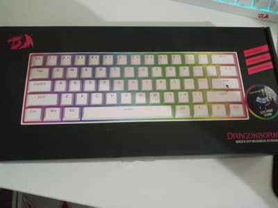 Redragon K630 white RGB gaming keyboard