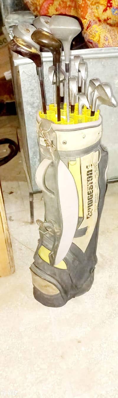 golf stick and bags
