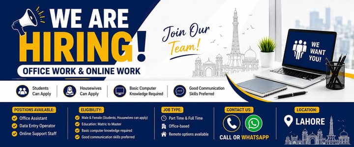 hiring male and female staff for work