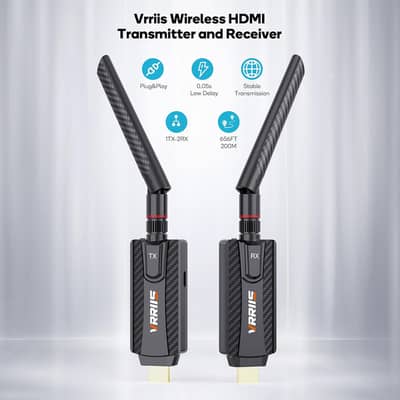 Wireless HDMI Transmitter,Receiver,Plug and Play 1080p Video Streaming
