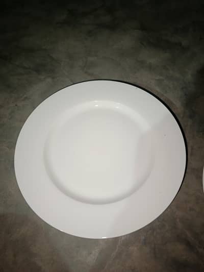 10 White Glass Dinner Plates for Sale | Excellent Condition