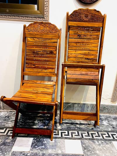 wooden foldable relaxation chair with table
