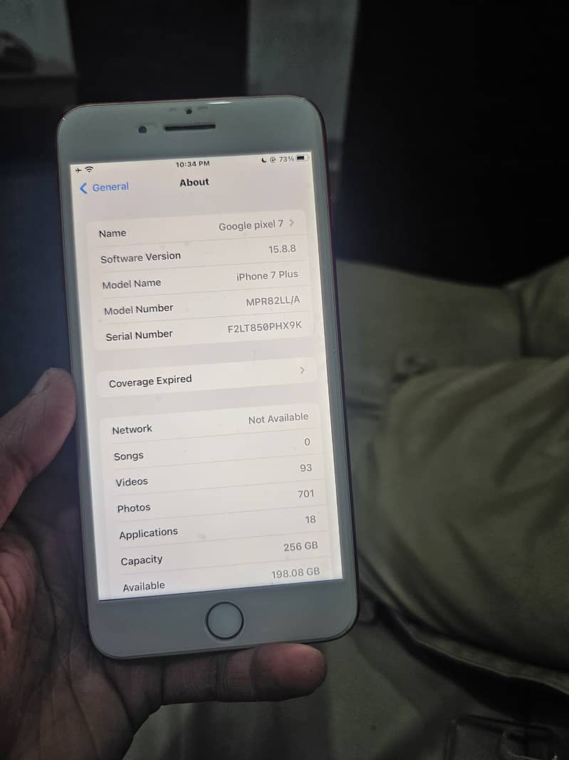 iPhone 7 plus JV non 256gb 5