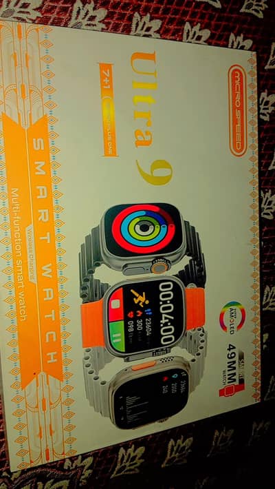 ultra 9 smart watch almost new/box pack