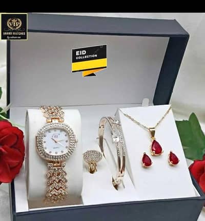 fopul mall 6pcs set quartz watch women