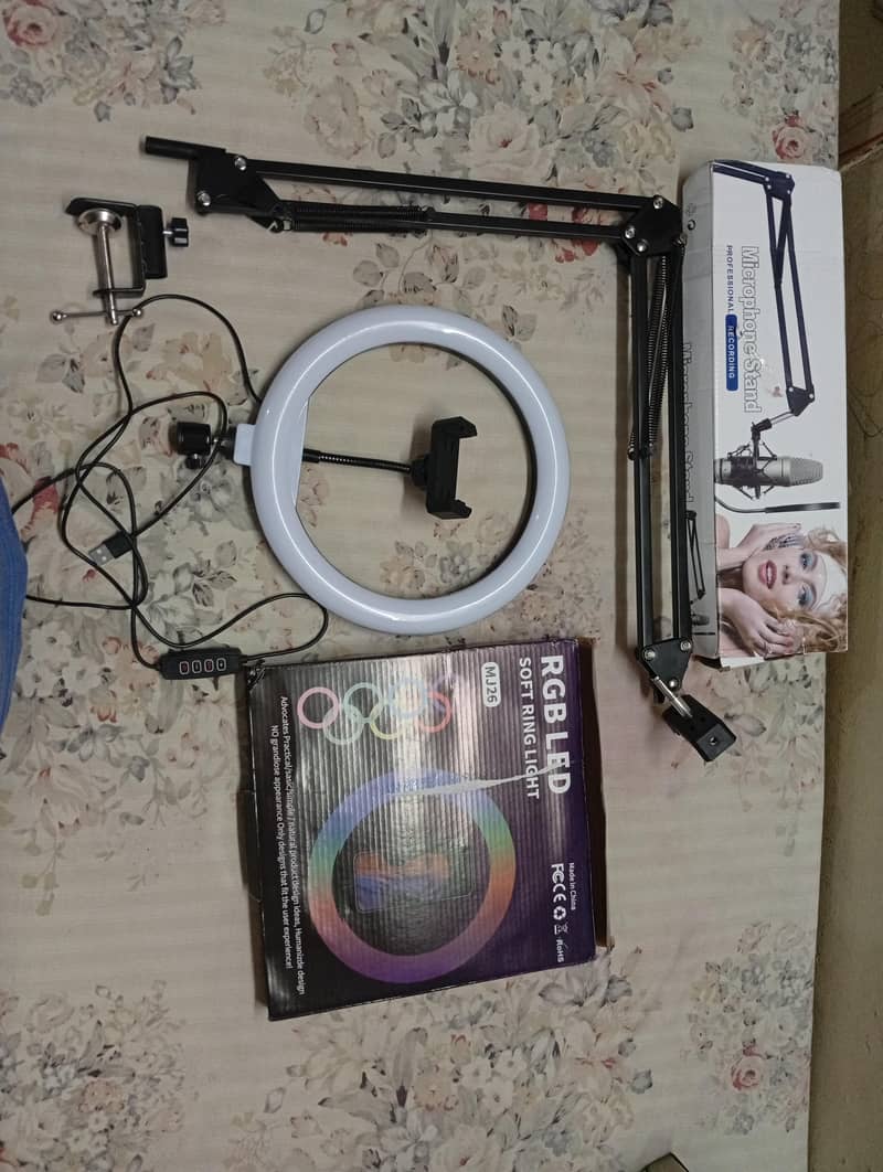 stand with ring light full set 4