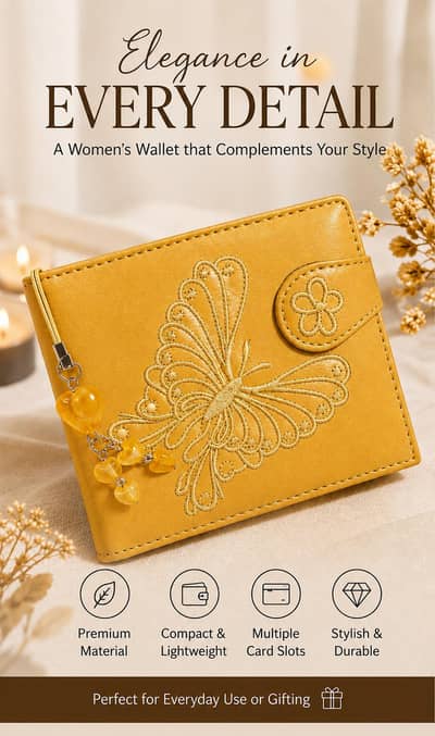 The Mariposa Meadow Embroidered Wallet