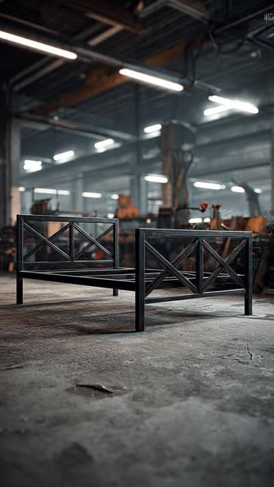 Double bed Modern Black Colour Design