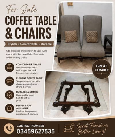 Coffee chairs and Table