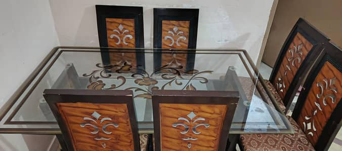 Dinning Table with 6 wooden chairs