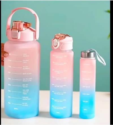 3 pcs MOTIVATIONAL WATER BOTTLE TRAVEL WATER BOTTLE