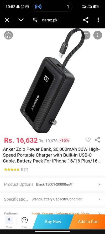 Anker Zolo power bank urgent for sale