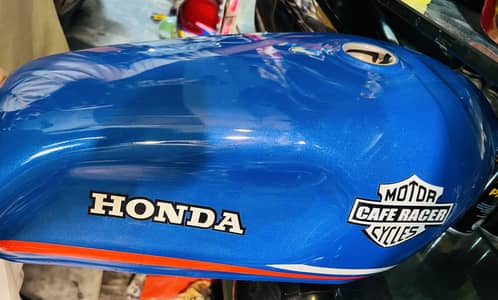 Honda 125 Cafe Racer Blue Petrol Tanki - Brand New Condition