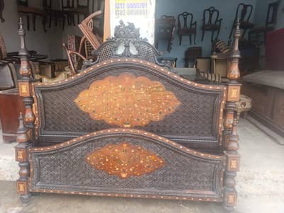 kalamkaar original bed dressing side table inlay wooden sheesham set