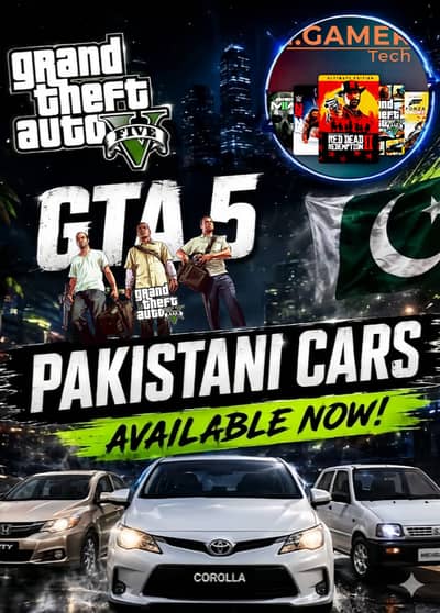 GTA V MOD PC GAME 50+PAKISTANI CARS/MENYOO TRAINER/REDUX FULL GAME PC