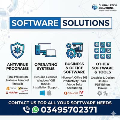 For Any Software, Operating system, antivirus and other in just 999