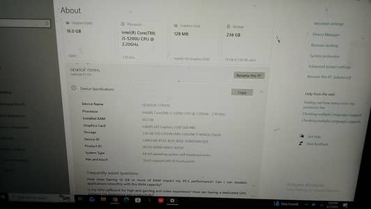 Dell i5 5th generation 16 GB