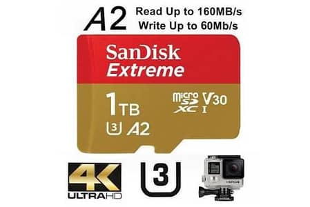 Sandisk Microsd 1TB memory card for Drone Mobile cameras drobo s