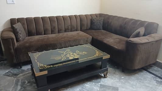TV lawn L shaped brand new sofa
