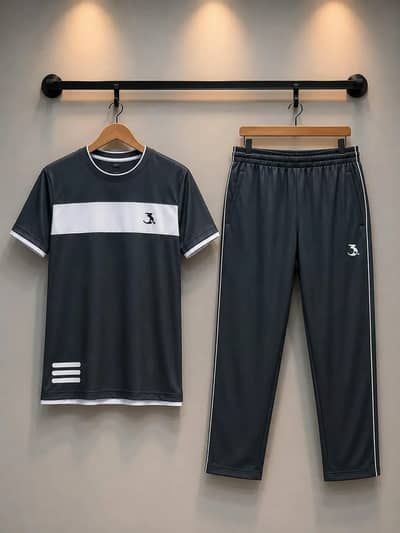 2 Pcs Boys' Dri fit Plan Tracksuit " Cash on delivery