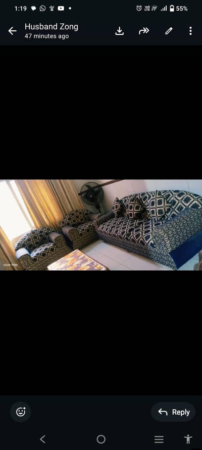 wooden sofa