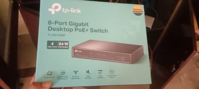 Camera Poe switch 8 port TP-Link Model TL_SG1008P