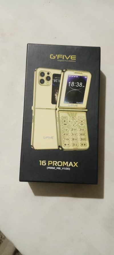 Brand New G,five 16 pro max flip up dual LCD mobile.