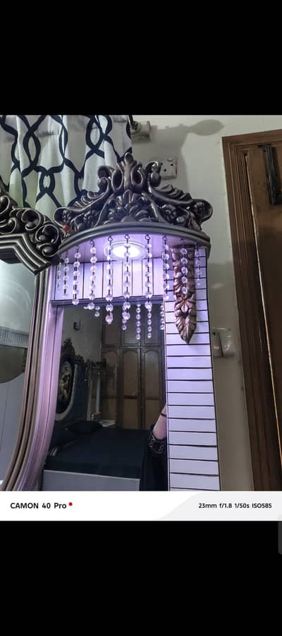 luxurious bed set with wardrobe