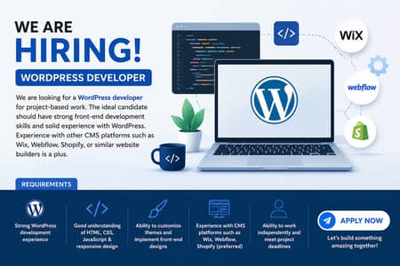 Remote Wordpress Website developer required for project based work