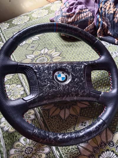 BMW M Style Sports Steering Wheel Carbon Fiber Look