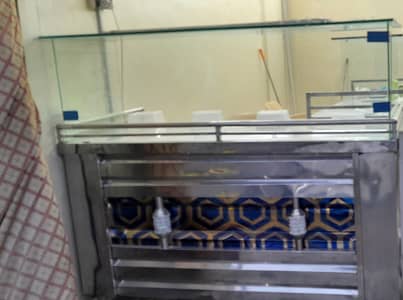 Pure stainless steel food display counter