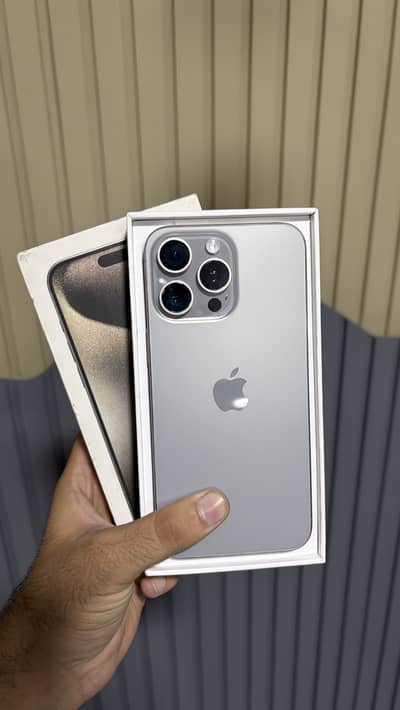 iPhone 15 pro max 256GB dual physical sim Official PTA Waterpack 100%