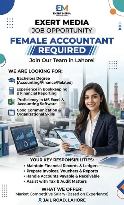 Female Accountant Required | Jobs in Lahore