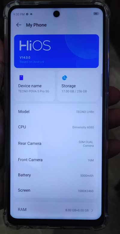 Tecno Pova 5 Pro 5G 16/256 Gaming phone