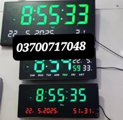 Digital Time Wall Clock Digital Namaz Time Clock Salat Panel Watch
